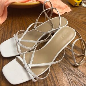 Ann Taylor Elegant White Sandals size 9